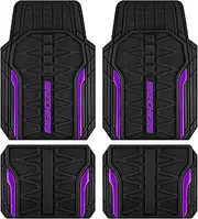 Skechers Car Floor Mats,Heavy Duty Rubber Car Mats Full Set,All -Weather Car Mats,Waterproof Trim-to Fit Universal Floor Liner Car Accessories,Automotive Floor Mats for Cars Trucks SUV,Purple