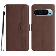 YX003 For Google Pixel 9 Pro Case Wallet Stand Imprinted Leather Phone Cover