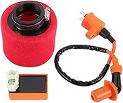 Vuzmode 6-pin Ignition Coil and Air Filter Replacement, for GY6 50cc 125cc 150cc ATV Dirt Bike Go Kart Moped and Scooter Engine Ignition Coil Pack