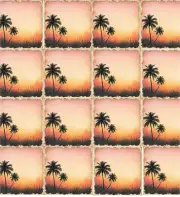Palm Tree Decoupage Rice Paper For Ornament-Wood Art A4 1 Sheet