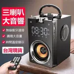 台灣出貨 手提藍芽音箱 大音量音響收音機 支援FM收音 USB 記憶卡 送遙控 廣場 室內K歌 戶外通用 超大振膜重低音