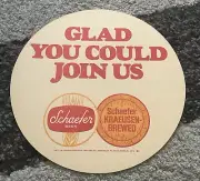 Schaefer Beer Kraeusen Brewed Tray Liner 11 Inch Glad You Could Join Us