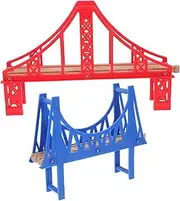 Sturdy Plastic Train Track Bridge DIY Bridge Model for Boys and Girls 2pcs