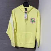 M size adidas Marimekko yellow flower print hoodie