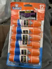 12 pack glue sticks Elmer's School Glue Sticks Washable Disappearing Purple