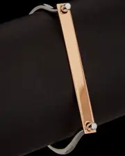 Italian Silver Rose Bar Bangle