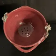 2 PC Berry Bowl & Dish Signed Janet Donnangelo Studio Art Pottery Stoneware