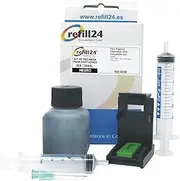 refill24 Refill Set: Refill Ink 50 ml Compatible with HP 304, 304 XL Black + Accessories + Printer Ink for DeskJet 2630, 3720, 3730, 3735, 3750, 3760, Envy 5020, 5030, 5032