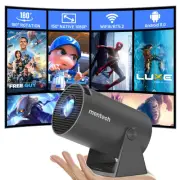 Mini Projector With WiFi and Bluetooth, 180° Rotatable Portable Projector, 15...