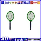 Bug Zapper Racket Electric Fly Swatter Handheld Battery Powered Zapper (Green) A