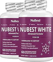 White - Supports Beautiful and Radiant Skin with Glutathione, Milk Thistle Extract, L-Cysteine, Precious Herbs and Vitamins - 2 Pack | 2 Months Supply
