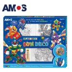 免運 韓國AMOS 6色壓克力模型版DIY玻璃彩繪膠-SD款 兒童玻璃彩繪 兒童玩具 繪畫玩具 (台灣總代理公司貨)