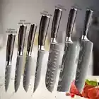 Damascus Kitchen Japanese Knife Knives Santoku Chefs Cleaver Butcher 5 6 7 8"