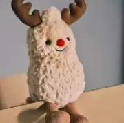 18cm Jellycat AMUSEABLE PEANUT REINDEER Soft Stuffed Plush Toy Christmas Gifts