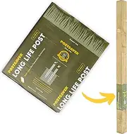 Pro-Wrap & Tack | 16 ft Roll Cut to Size | Dual-Layer Rot Protector | Fence Post Protector | 20-Year Post Guarantee | Wood Protection| Fits Any Size Post (1)