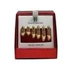 House Of Harlow 1960 3 Pair Gold Tear Drop Semi Hoop Earrings New in Box