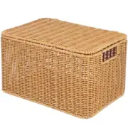 Storage Basket Woven Baskets for Shelves Cube Boxes Bin with Lid