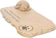 PERSELOSO Pet Memorial Plaque with Kitten Design Outdoor Cat Memorial Stone for Garden Porch and Living Heartfelt Remembrance and Comfort for Pet Loss