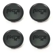 4 Niche Black Center Caps for 5L M162 Invert M163 Invert M165 Anzio M166 Ascari