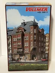 VERY RARE NEW VOLLMER 3811 HO 1:87 SCALE CORNER RED BRICK APARTMENT BUILDING