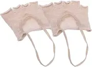 [Baluue] 1 Pair Invisible Toe Separator Socks Toe Topper Socks Women Toeless Socks Toe Socks 5 Toe Sock Yoga Socks Toeless Breathable Socks Forefoot Womens Heels Cotton Toe Separator Socks