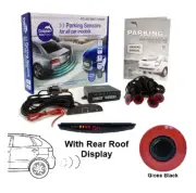 Dolphin Gloss Black Flush Parking Sensors Reverse Reversing Rear Display DFM455