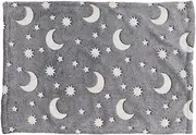 Glow in The Dark Throw Blanket Soft Comfortable Breathable Flannel Dog Blanket for Cats and Dogs (M)