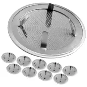 10Pcs Stainless Steel Teapot Filter Brewing Steeping Tea Strainer Drain