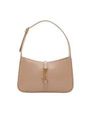 Saint Laurent Le 5 a 7 Hobo Bag in Smooth Leather in Greyish Brown