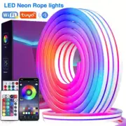 5V USB RGB Neon LED Strip 1M 2M 3M 5M RGB Neon Tape With TUYA Bluetooth App and