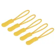 60pcs Zipper Pulls Pull Head Handle Replacement Tab Tag Cord Extender Yellow