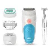 Braun Silk-épil 5 Epilator w/ Bikini Trimmer SES5-810 - Blue