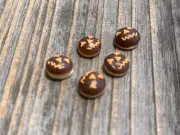Dollhouse Miniature Set of 5 Chocolate Frosted Halloween Donuts 1:12 Scale