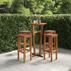 Bar Stools 4 pcs Solid Wood Acacia vidaXL