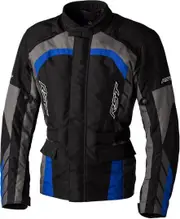 RST Alpha 5 Motorcycle Textile Jacket, black-grey-blue, Size M for Men Black Grey Blue