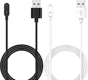HEYUS [2 Pack] Charger Compatible With Huawei Watch Fit/Fit 2/New/Mini/Elegant, Band 7/6/6 Pro, Honor Band 6/Watch ES - Magnetic USB Charging Cable 3.3ft 100cm (Black+White)