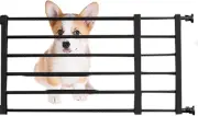 Metal Pet Gates - Black Short Dog Gate Retractable - Extra Wide Baby Gate Extend