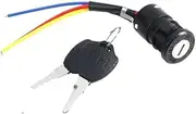 EXEGPLPVK 1Set 2 Wires Ignition Switch with 2 Keys On-Off Lock Fit for Electrical Scooter Fit for ATV Pocket Bikes Motorcycle Motorbike Quad Bike(Type 4)