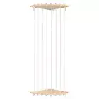 Wood Stuffed Animal Storage Corner Cage with Led Light Corner Plush Toys Holder
