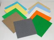 NEW LEGO 16X16 Base Plates X1 Tan Gray White Green Yellow Blue 91405