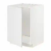METOD base cabinet for sink, white/Stensund white, 60x60x80 cm