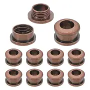 5mm(1/5 Inch) Brass Hole Eyelets, 10 Pcs Arc Surface Grommets, Red Bronze