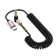 Elbow Spring Expansion Type-C Adapter Type-C to 3.5mm Male Plug Cable