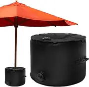 blackonvlm Round Umbrella Base Weight,Heavy Duty Sun Umbrella Stand,Water Filled Umbrella Base Weight Bag,water umbrella base 40L for Outdoor Terrace Beach- - Umbrella Stand Not Included