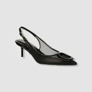 Alfani Women's Black Mesh Marsella Slingback Pumps Heels Shoes Size 5.5M