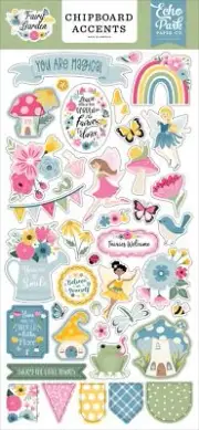 Echo Park Chipboard 6"X13"-Accents, Fairy Carden