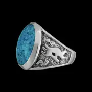 Kokopelli Turquoise Ring • 925 Silver • Navajo • Native American Handmade...