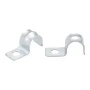 25/64" One Hole Strap Pipe Strap Zinc-Plated Steel Reinforced Rib 100PC