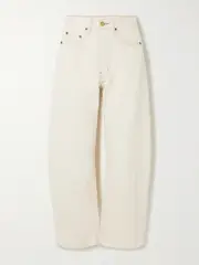 [B SIDES] B SIDES - Slim Lasso High-rise Tapered Jeans - Off-white - 30 30 Off-white
