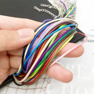 【縫紉王】1.5mm韓國 蠟線 繩飾品掛繩 隨機出色 手鍊項鍊 幸運繩 蠟繩 手環 編織皮繩 皮革 手環 手鏈
